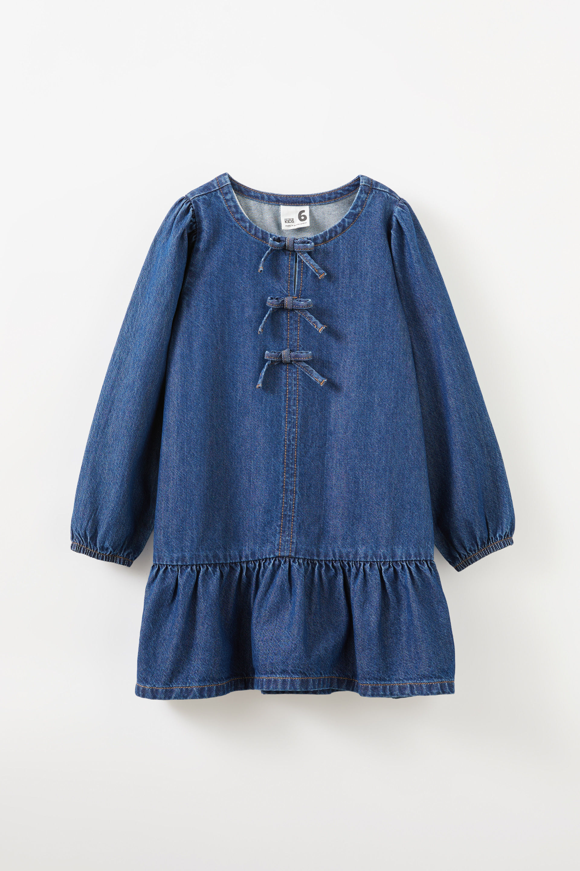 Betty Bow Front Denim Dress