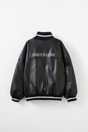 Harry Faux Leather Bomber Jacket