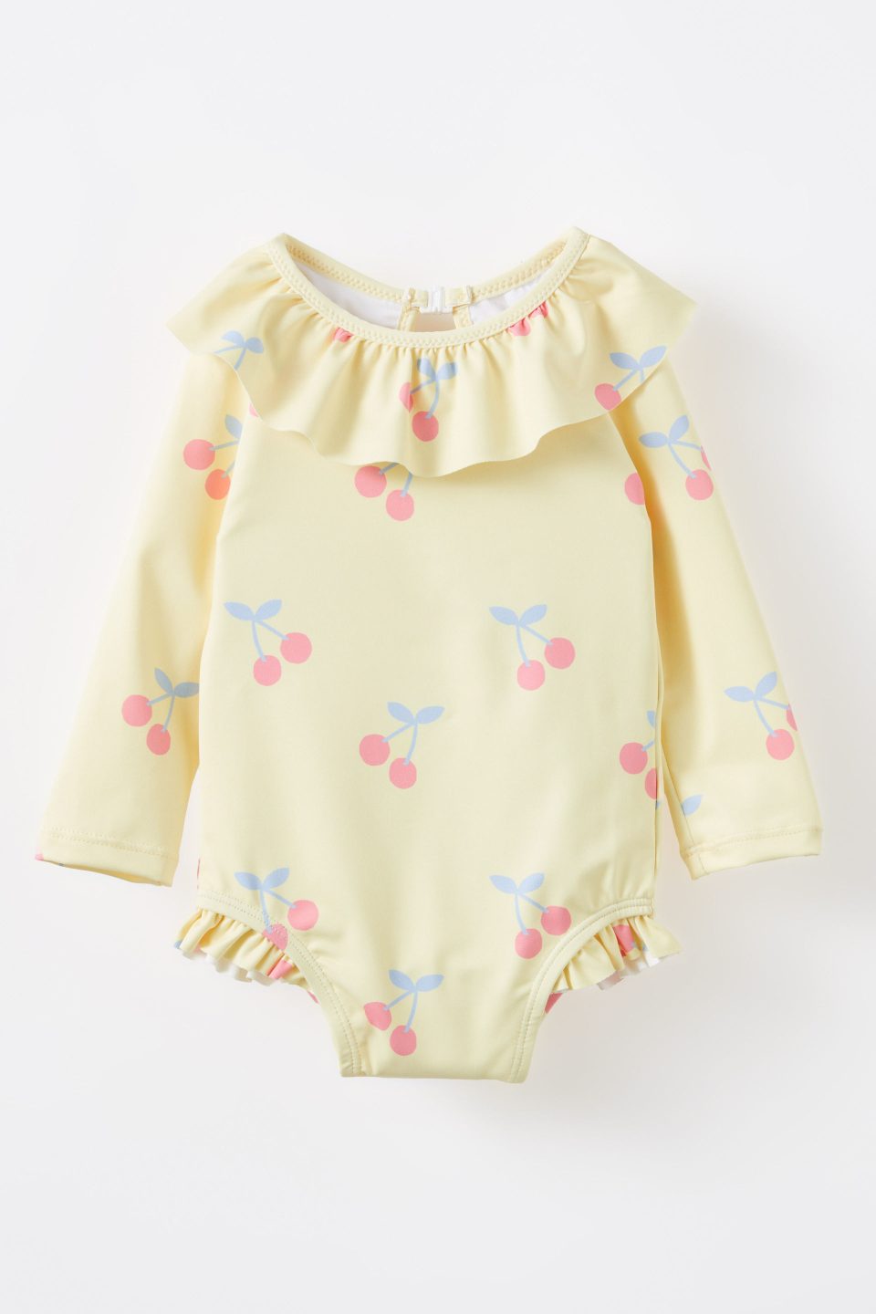 Bonnie Long Sleeve Ruffle One Piece (Keyhole Back)