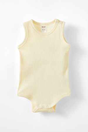 Organic Pointelle Sleeveless Bubbysuit