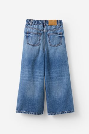 Pleat Front Relaxed Denim Jean