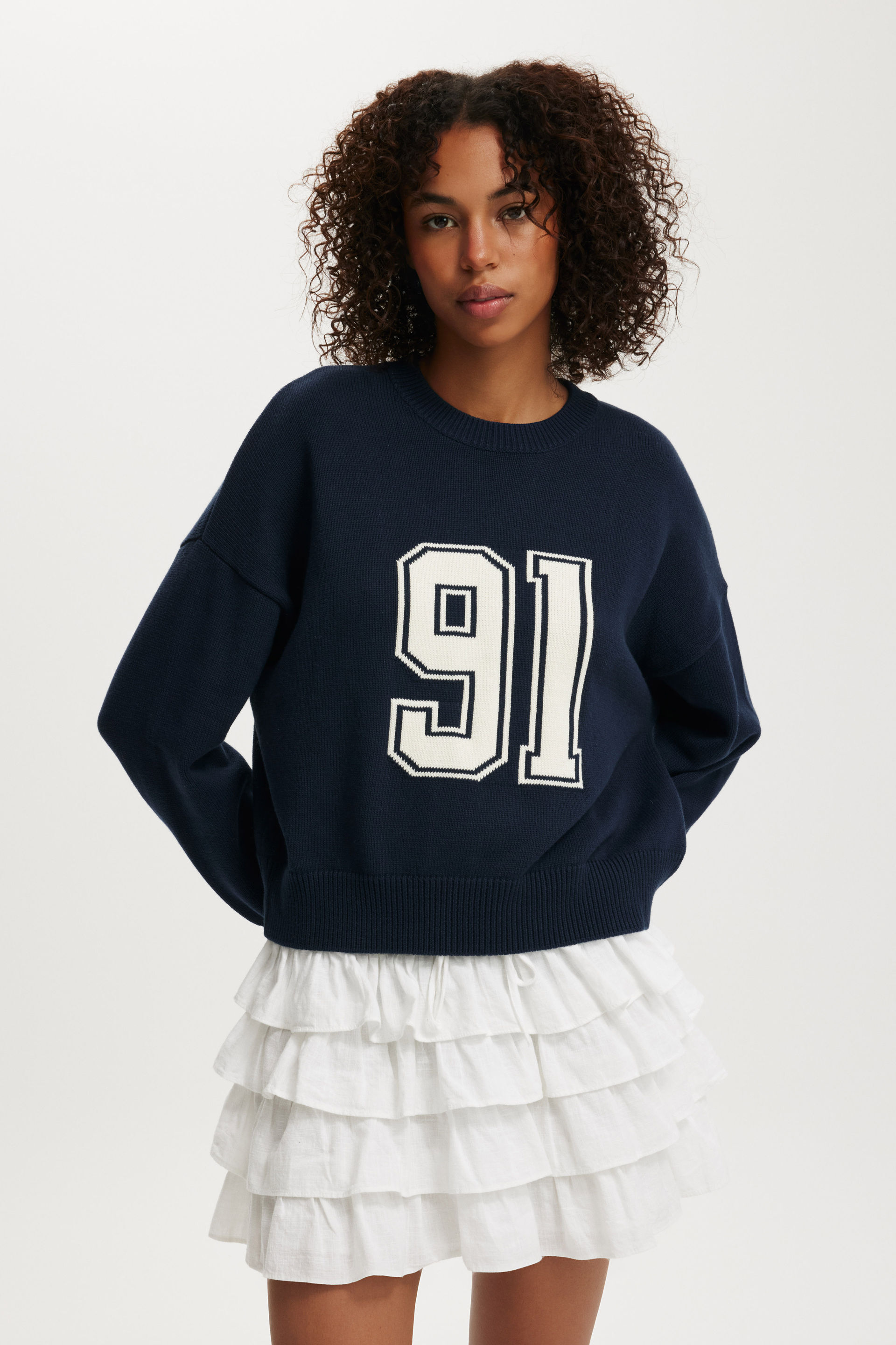 Cotton Crew Neck Sweater
