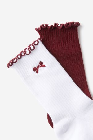 The Perfect Pair Frill Rib Crew Sock 2Pk