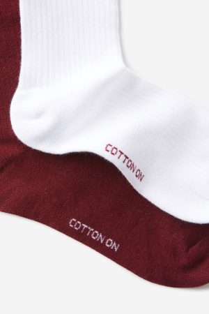 The Perfect Pair Frill Rib Crew Sock 2Pk