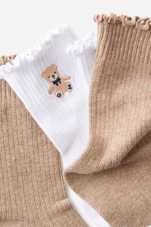 The Perfect Pair Frill Rib Crew Sock 2Pk