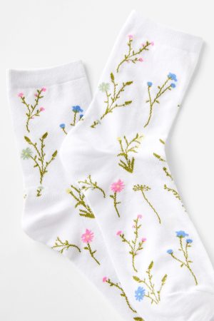 Floral Crew Sock