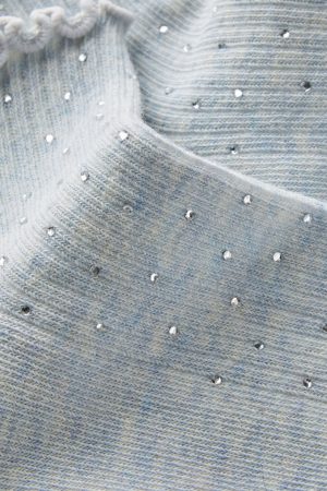 Diamante Frill Ankle Sock