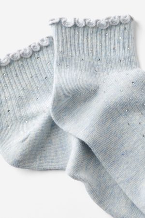 Diamante Frill Ankle Sock