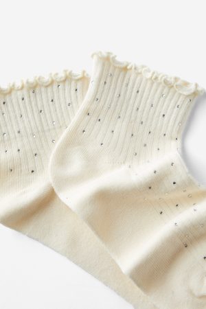 Diamante Frill Ankle Sock