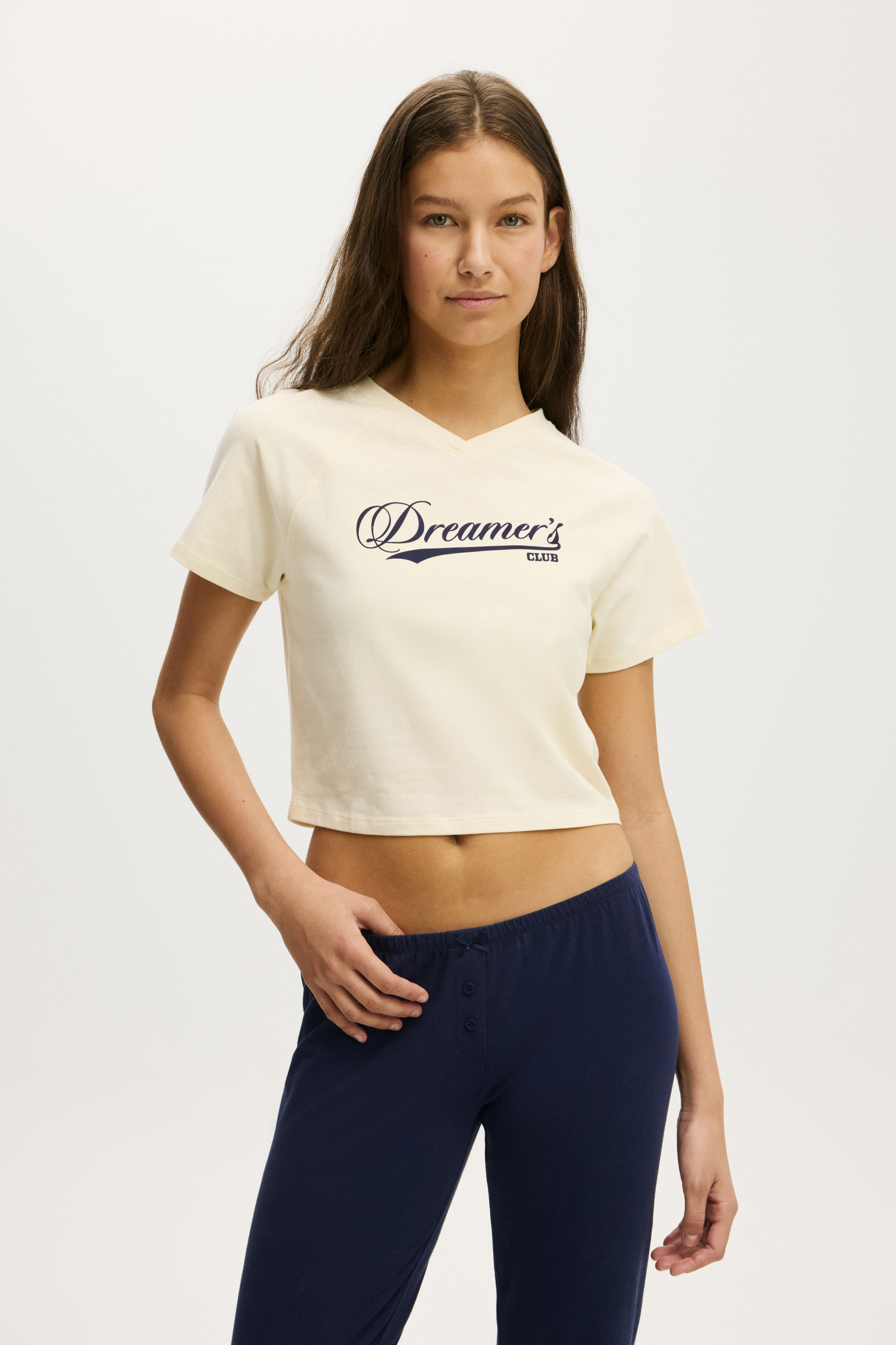 Dreamy Soft V Neck Baby Tee