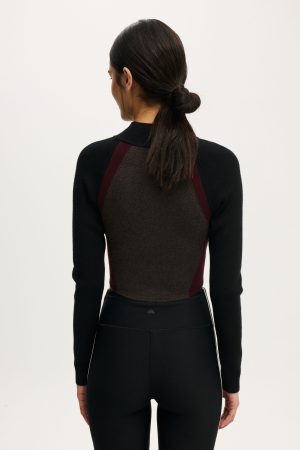 Active Spliced Knit Zip Through