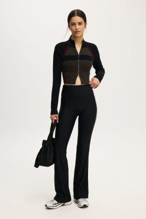 Active Spliced Knit Zip Through