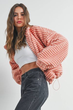 Collared Puff Jacket Terracotta