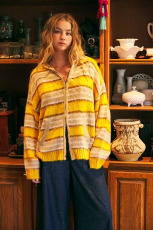 Marigold Zip Up Sweater