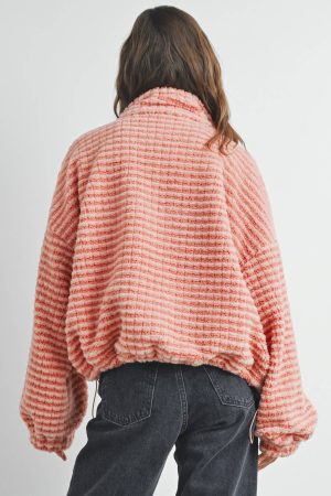 Collared Puff Jacket Terracotta