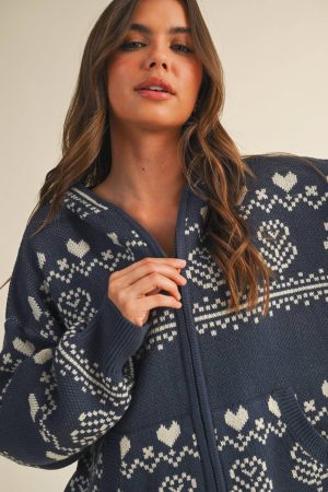 Nordic Zip Up Sweater