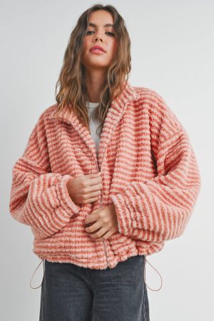 Collared Puff Jacket Terracotta