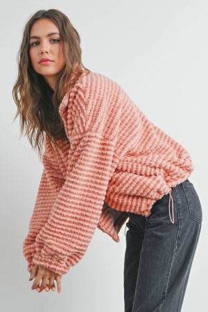 Collared Puff Jacket Terracotta