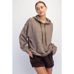 Oversize Hooded Sweater: Mocha