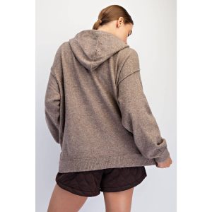 Oversize Hooded Sweater: Mocha