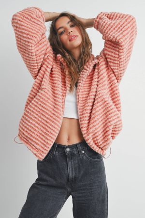 Collared Puff Jacket Terracotta