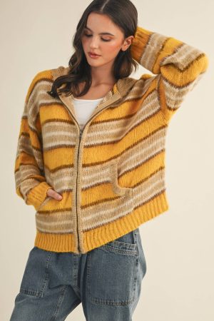 Marigold Zip Up Sweater