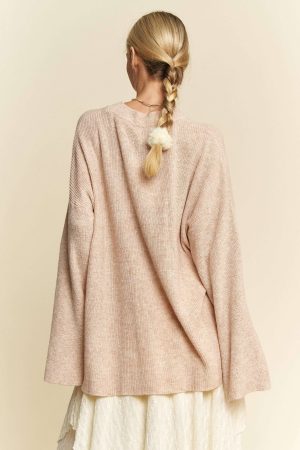 Voluminous Sleeves Sweater: Oatmeal