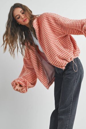 Collared Puff Jacket Terracotta